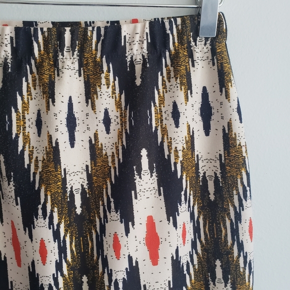Anthropologie Maeve Iguazu Tribal Print High Waist Midi Pencil Skirt - Picture 3 of 6